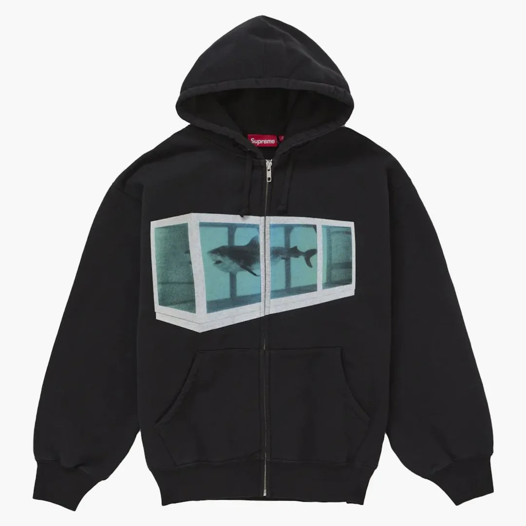 Supreme Damien Hirst Zip Up Hooded Sweatshirt Black - Image 2