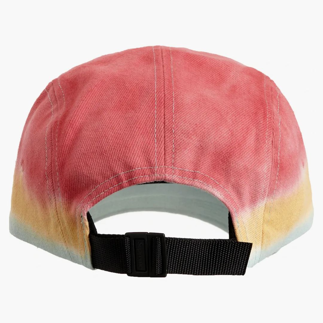 Supreme Embossed Denim Camp Cap Red Dip Dye - Image 2