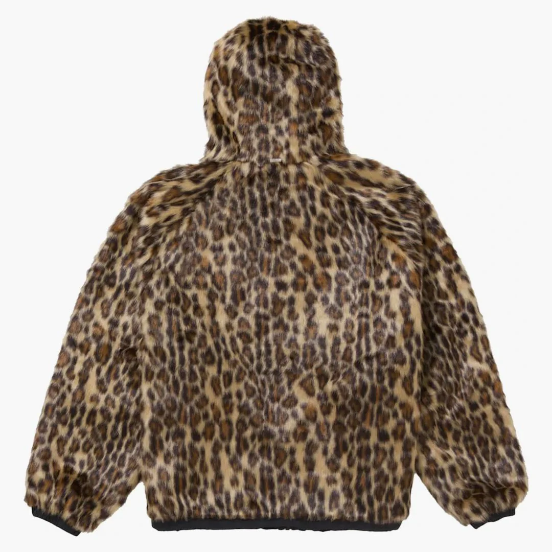 Supreme Faux Fur Reversible Hooded Track Jacket Black - Image 4