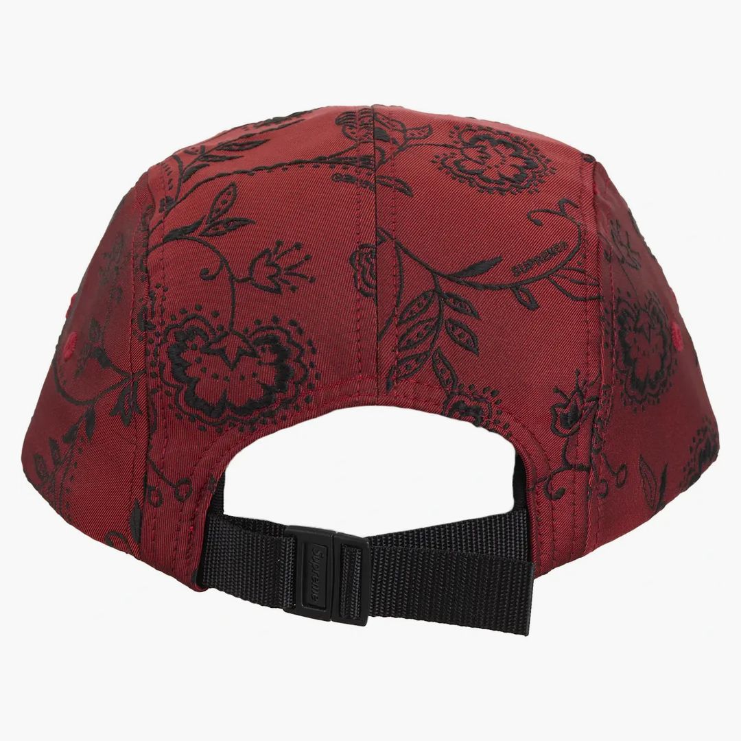 Supreme Floral Jacquard Camp Cap Red - Image 2