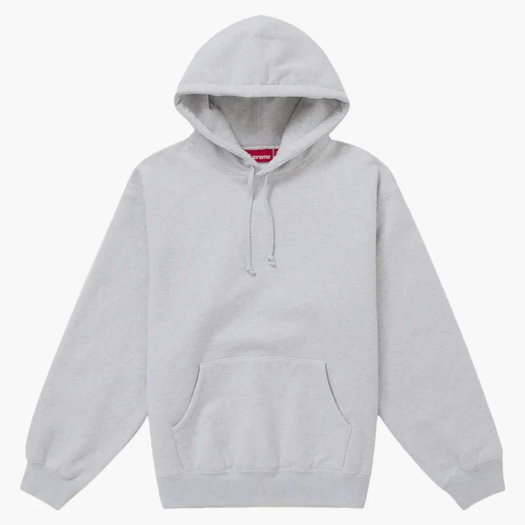 Supreme Frayed Hooded Sweatshirt Heather Grey