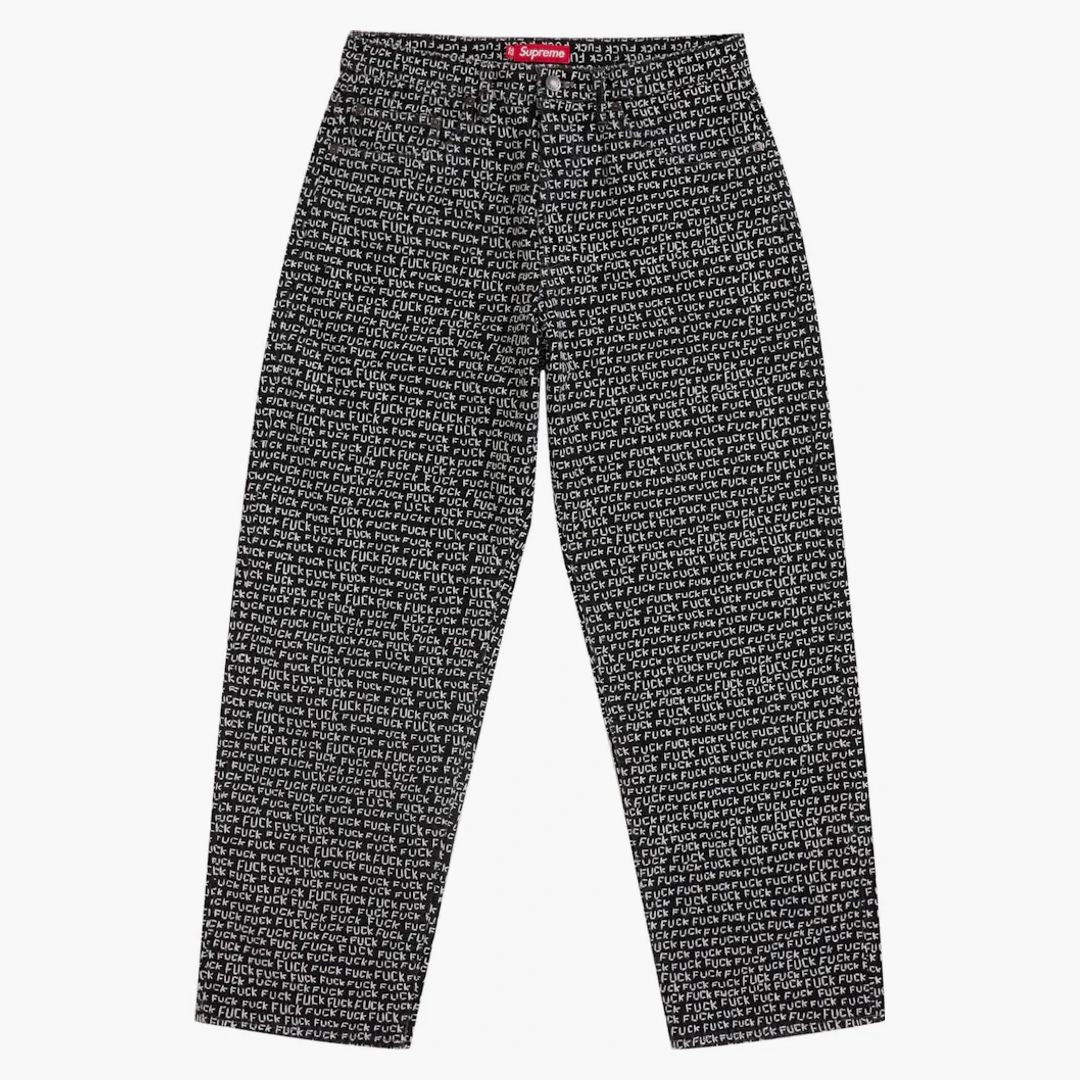 Supreme Fuck Stitch Loose Fit Jean Black