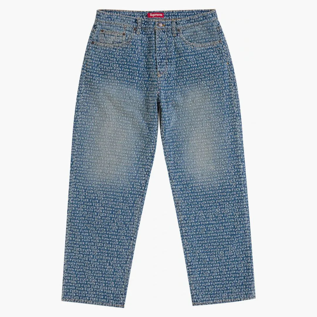 Supreme Fuck Stitch Loose Fit Jean Blue