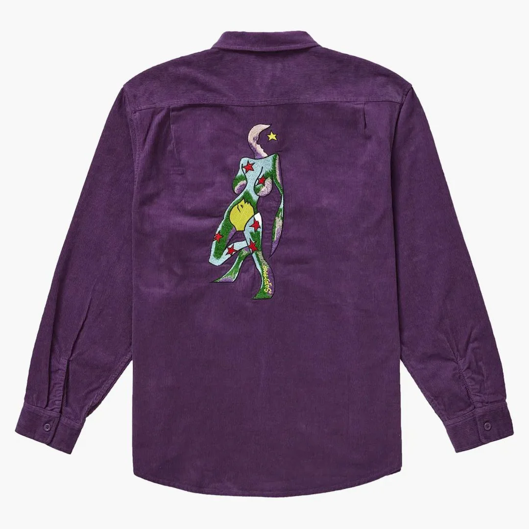 Supreme Gonz Corduroy Work Shirt Purple - Image 2