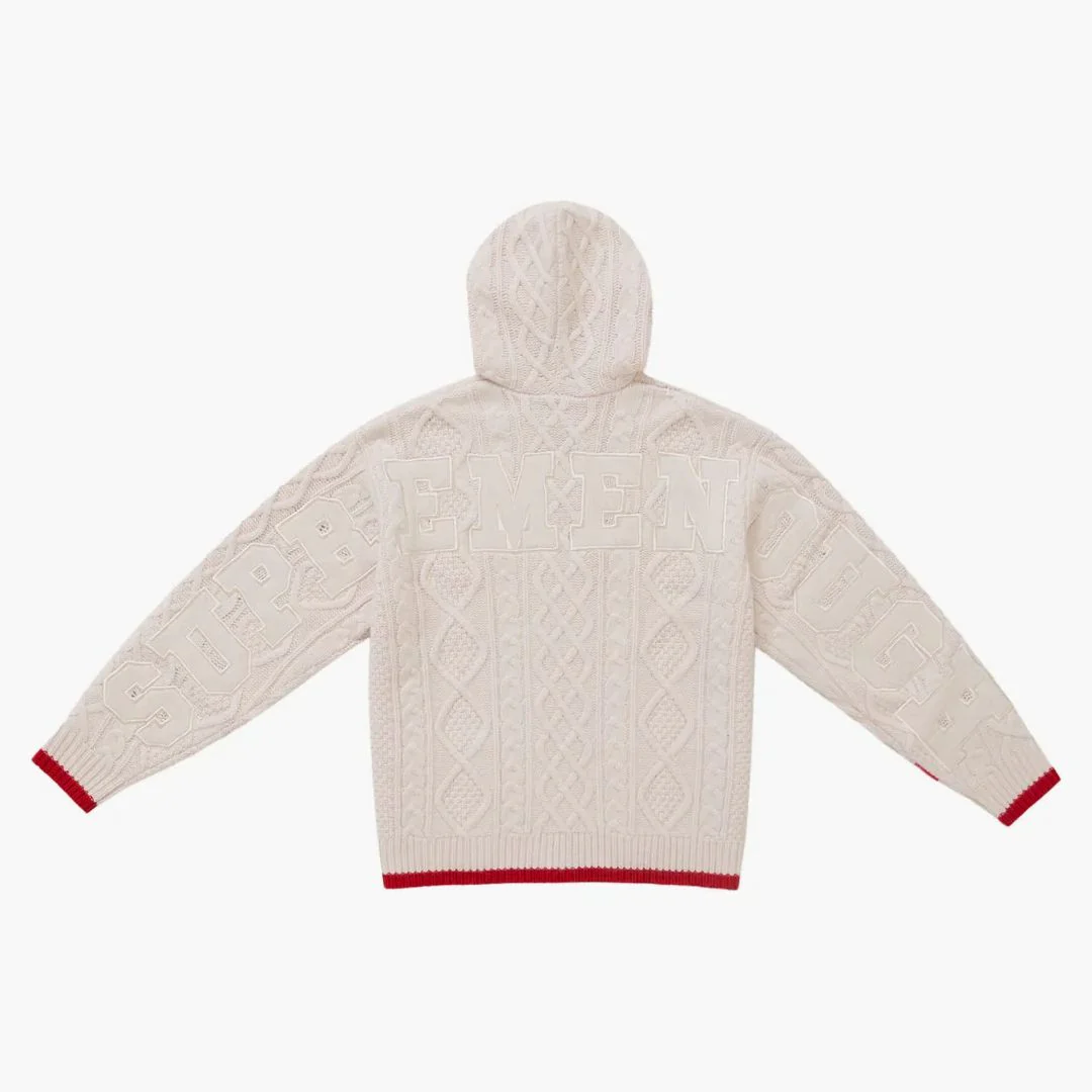 Supreme Goodenough Zip Up Hooded Sweater Natural - Image 2