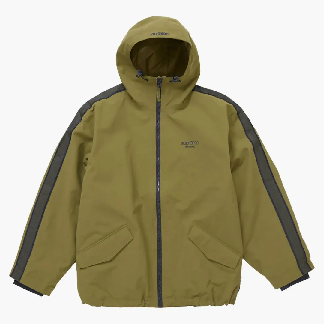 Supreme Gore-tex Stripe Hooded Jacket Olive