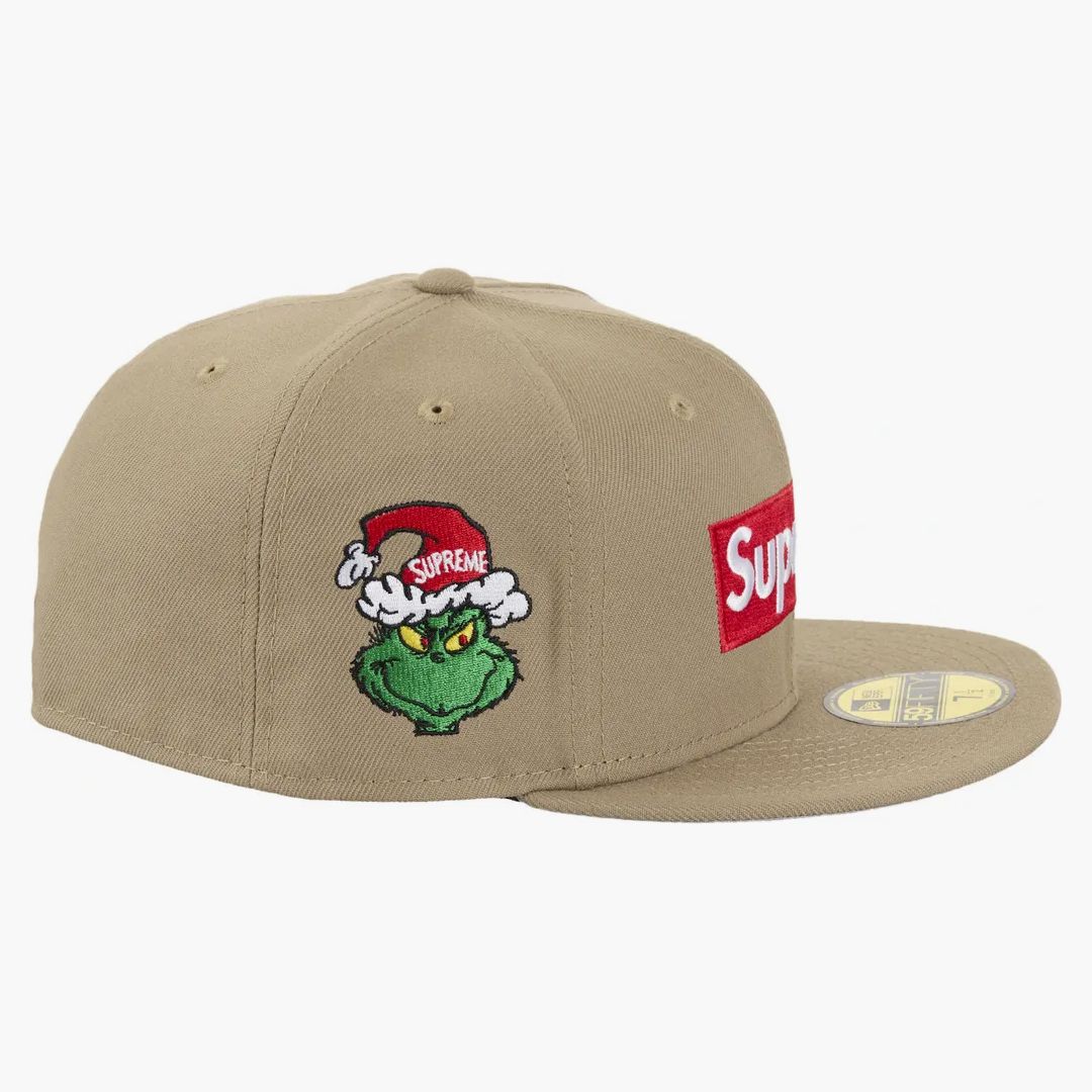 Supreme Grinch Box Logo New Era 59fifty Fitted Cap Tan - Image 3