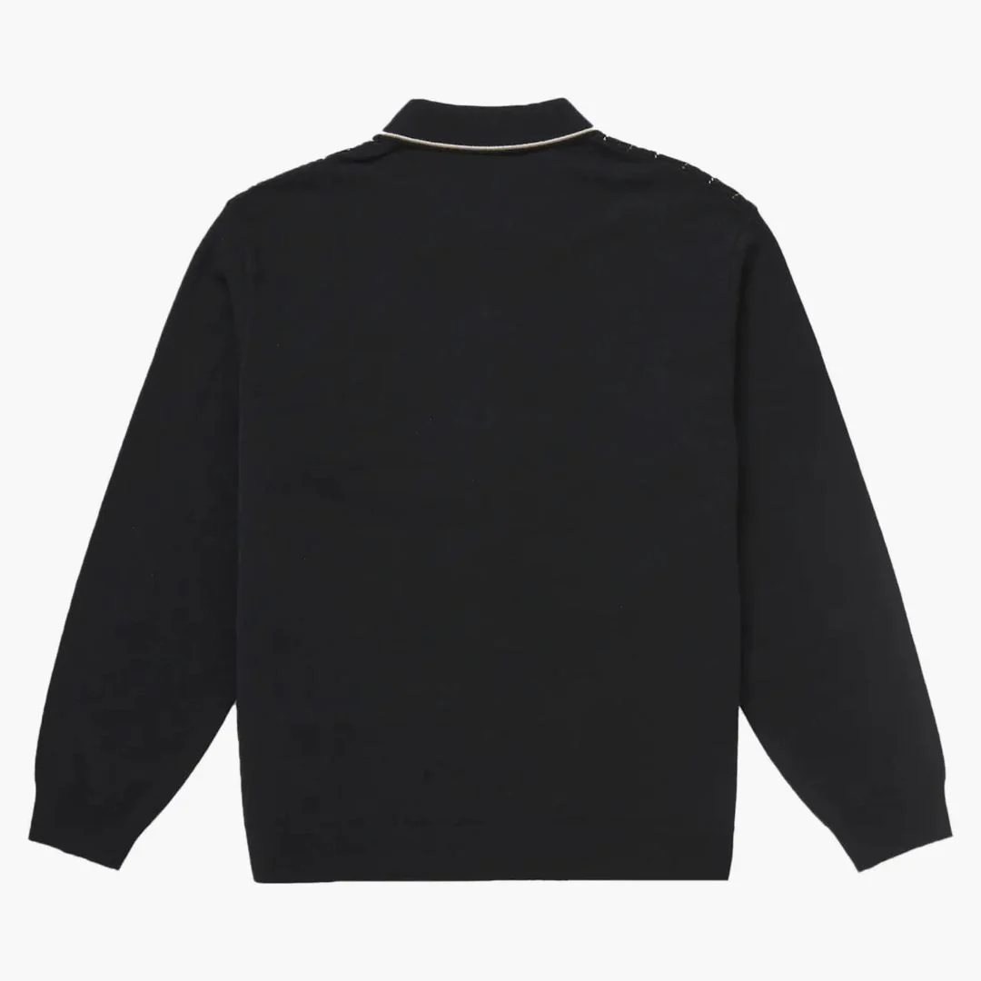 Supreme Herringbone Cardigan Black - Image 2