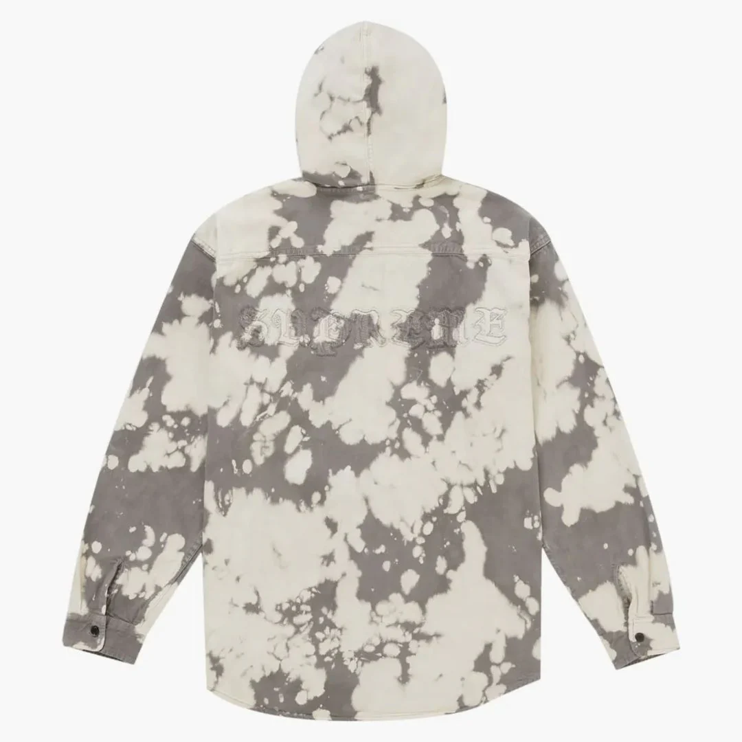 Supreme Hooded Denim Shirt Bleached - Image 2