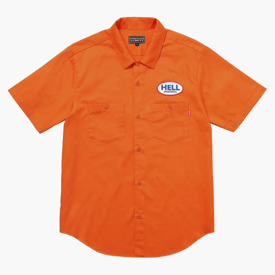 Supreme Hysteric Glamour S/s Work Shirt Orange