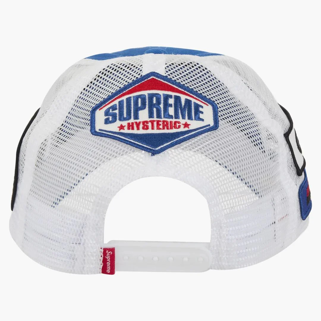 Supreme Hysteric Glamour Vanson Leather Mesh Back 6-panel Blue - Image 2