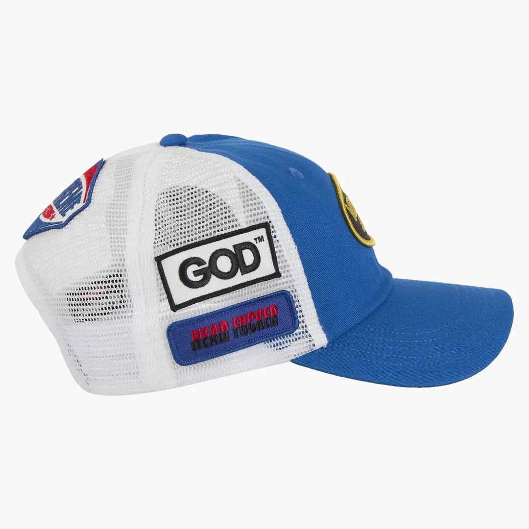 Supreme Hysteric Glamour Vanson Leather Mesh Back 6-panel Blue - Image 3