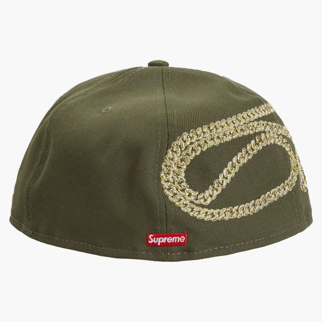 Supreme Jesus Piece S Logo New Era 59fifty Hat Olive - Image 2