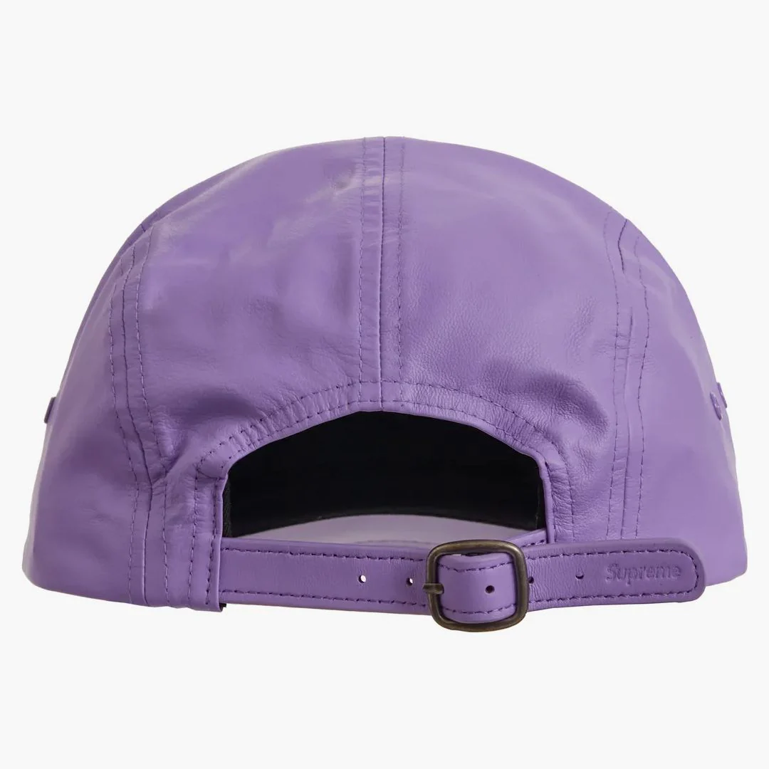 Supreme Leather Camp Cap Lavender - Image 2