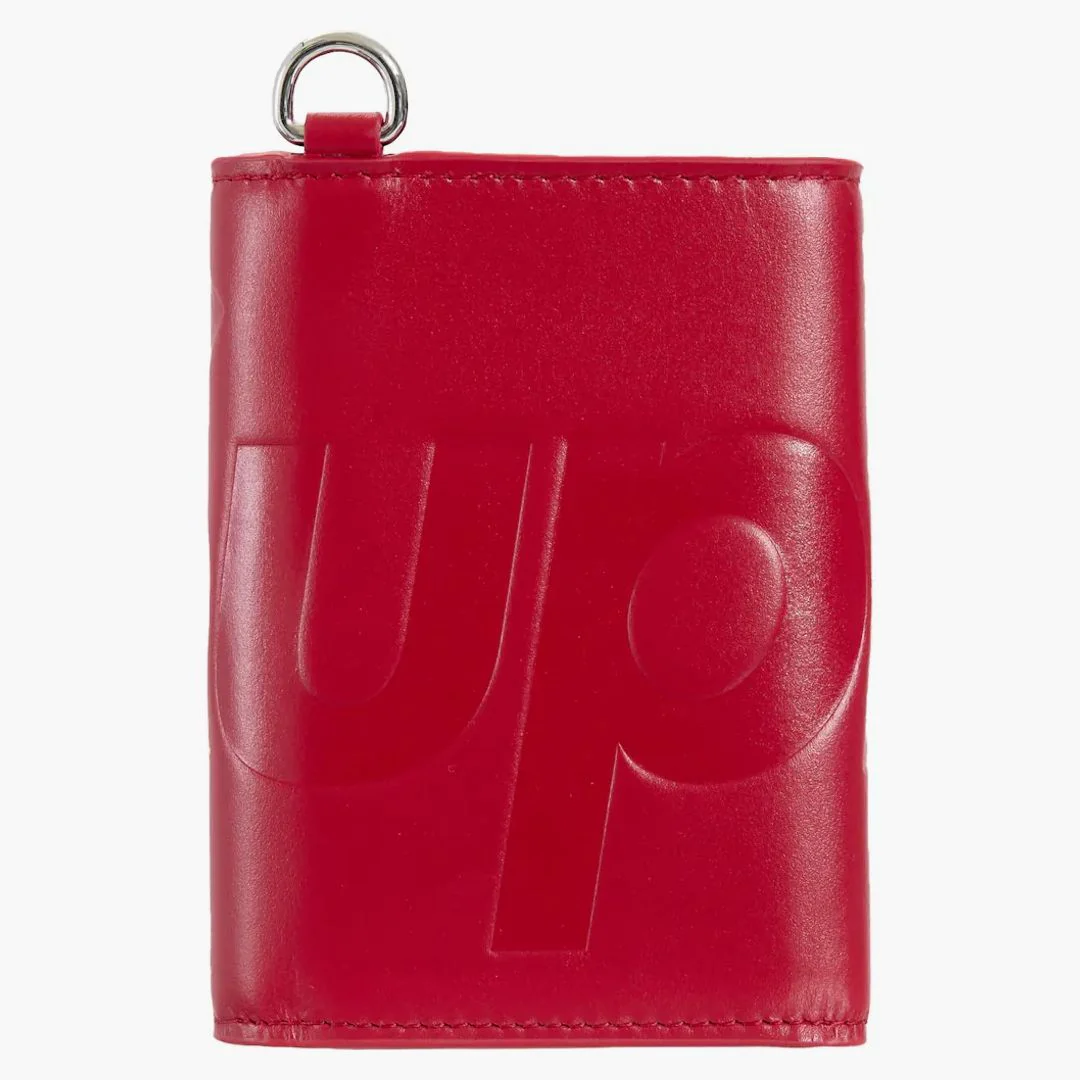 Supreme Leather Chain Wallet (fw25) Red - Image 3