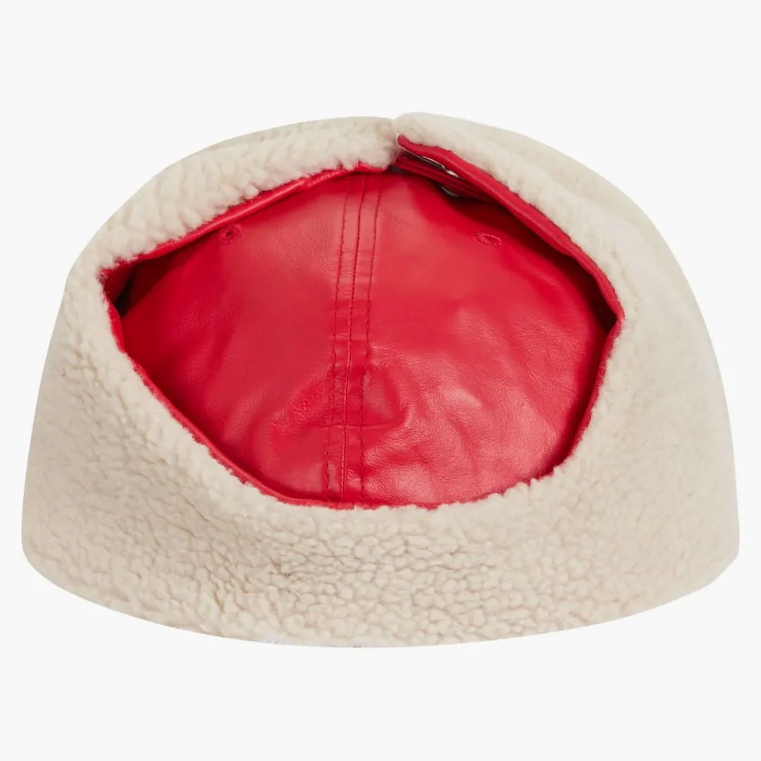 Supreme Leather Earflap Box Logo New Era Red - Image 3