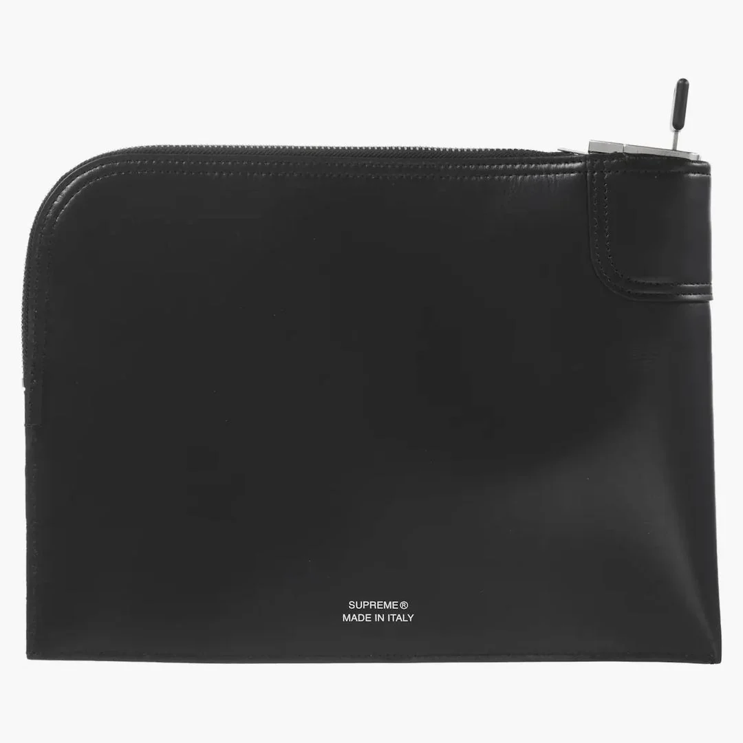 Supreme Leather Money Bag Black - Image 2