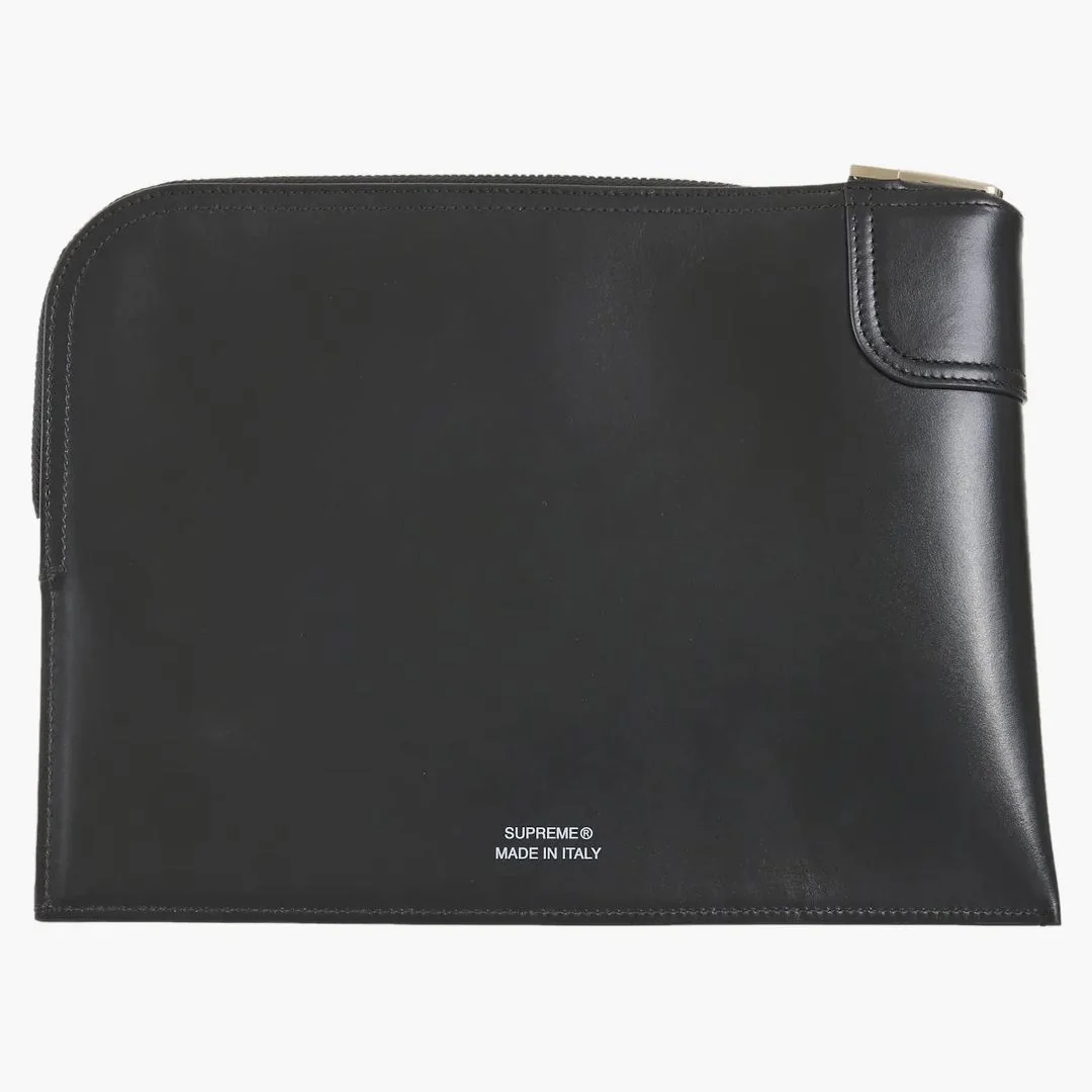 Supreme Leather Money Bag (fw25) Black - Image 3