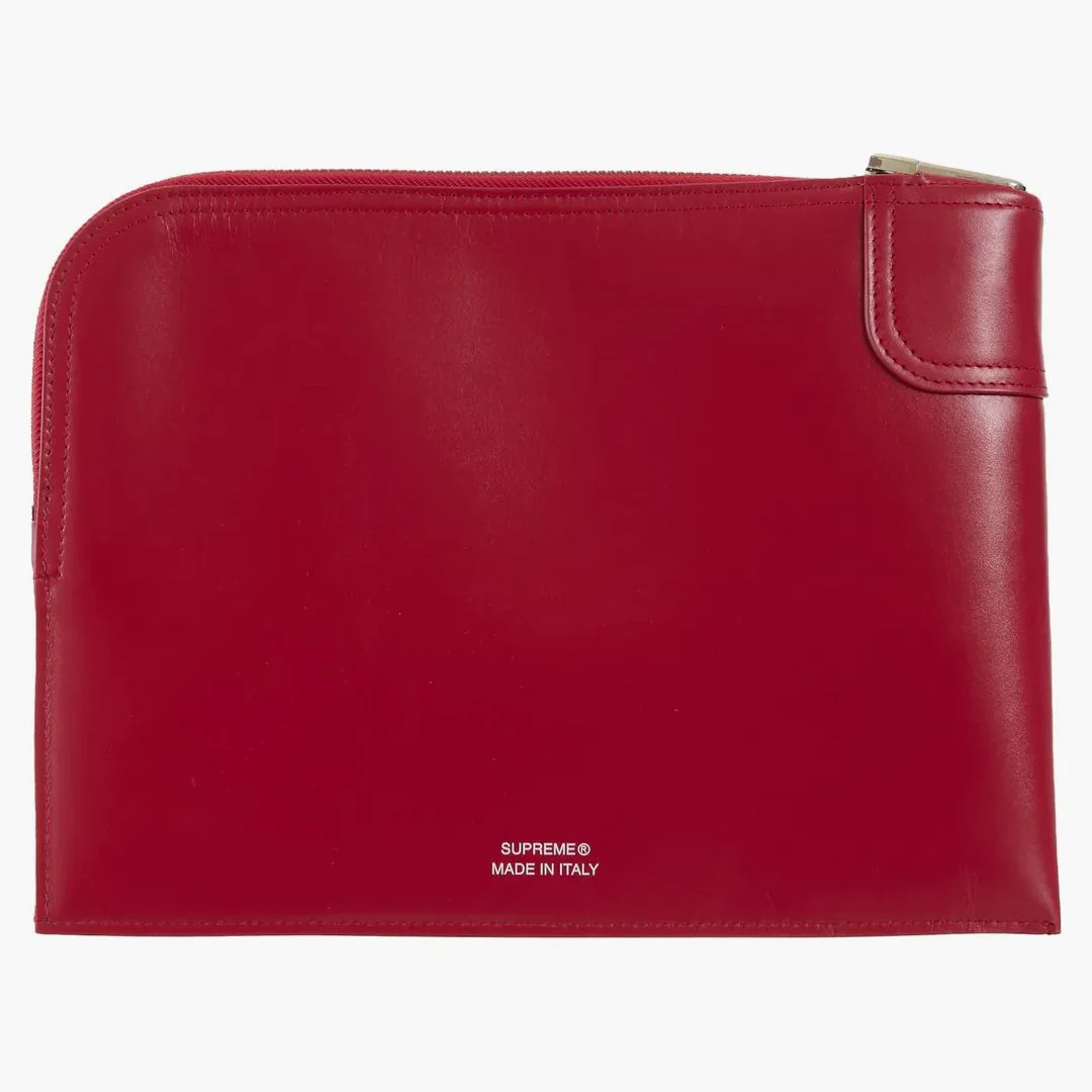 Supreme Leather Money Bag (fw25) Red - Image 3