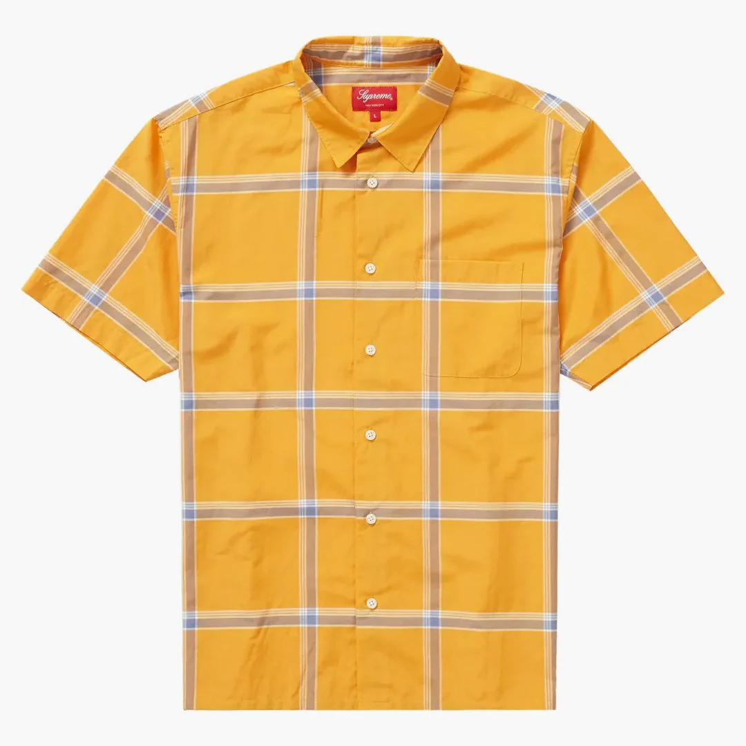 Supreme Lightweight Plaid S/s Shirt Orange - Image 2