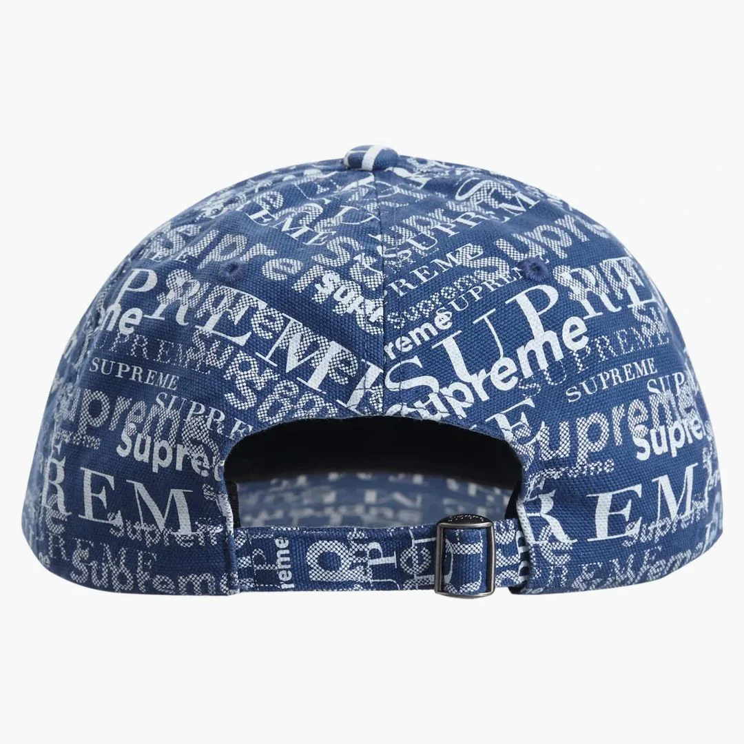 Supreme Logo Pattern 6-panel Light Navy - Image 2