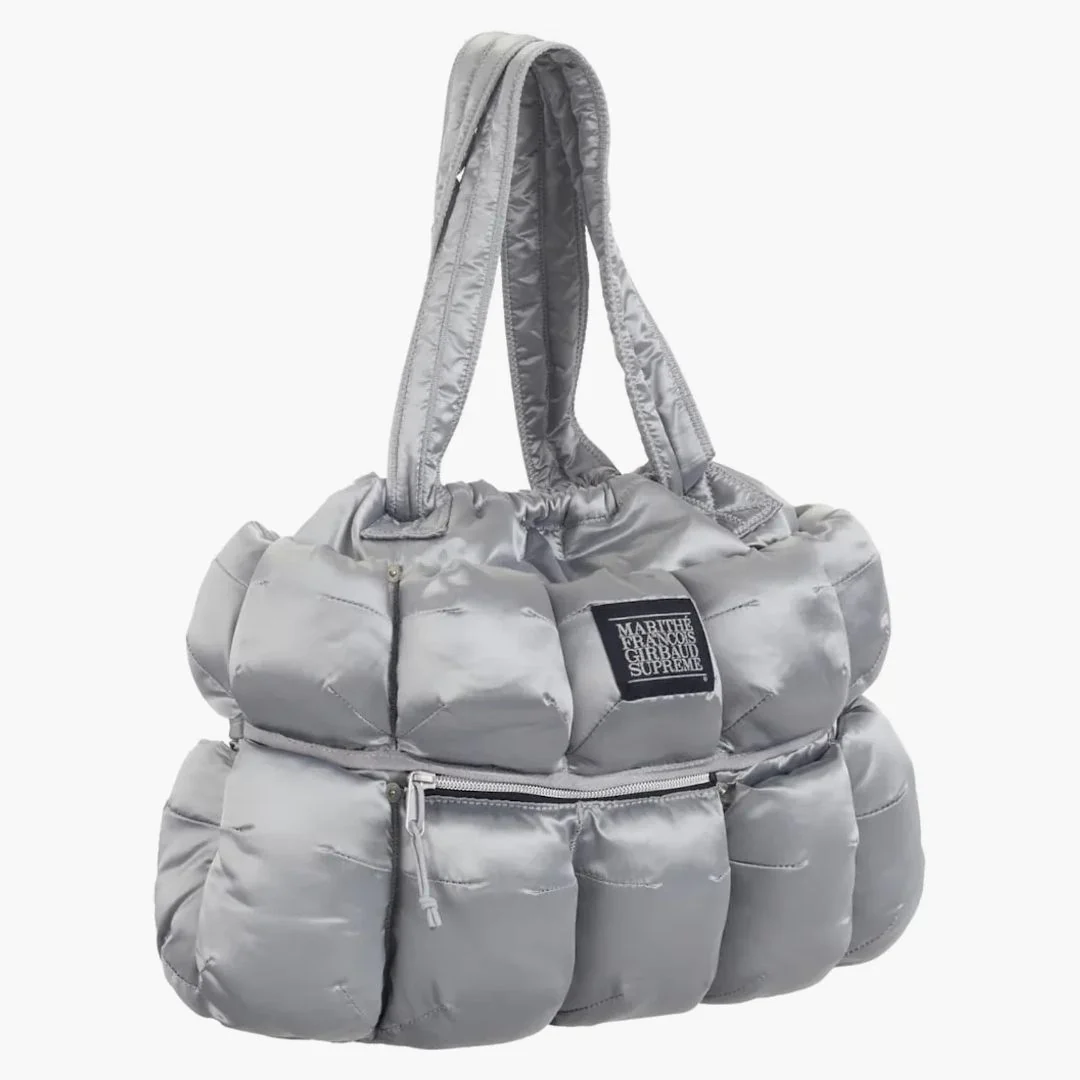 Supreme Marithé + François Girbaud Pokachu Puffer Tote Bag Silver