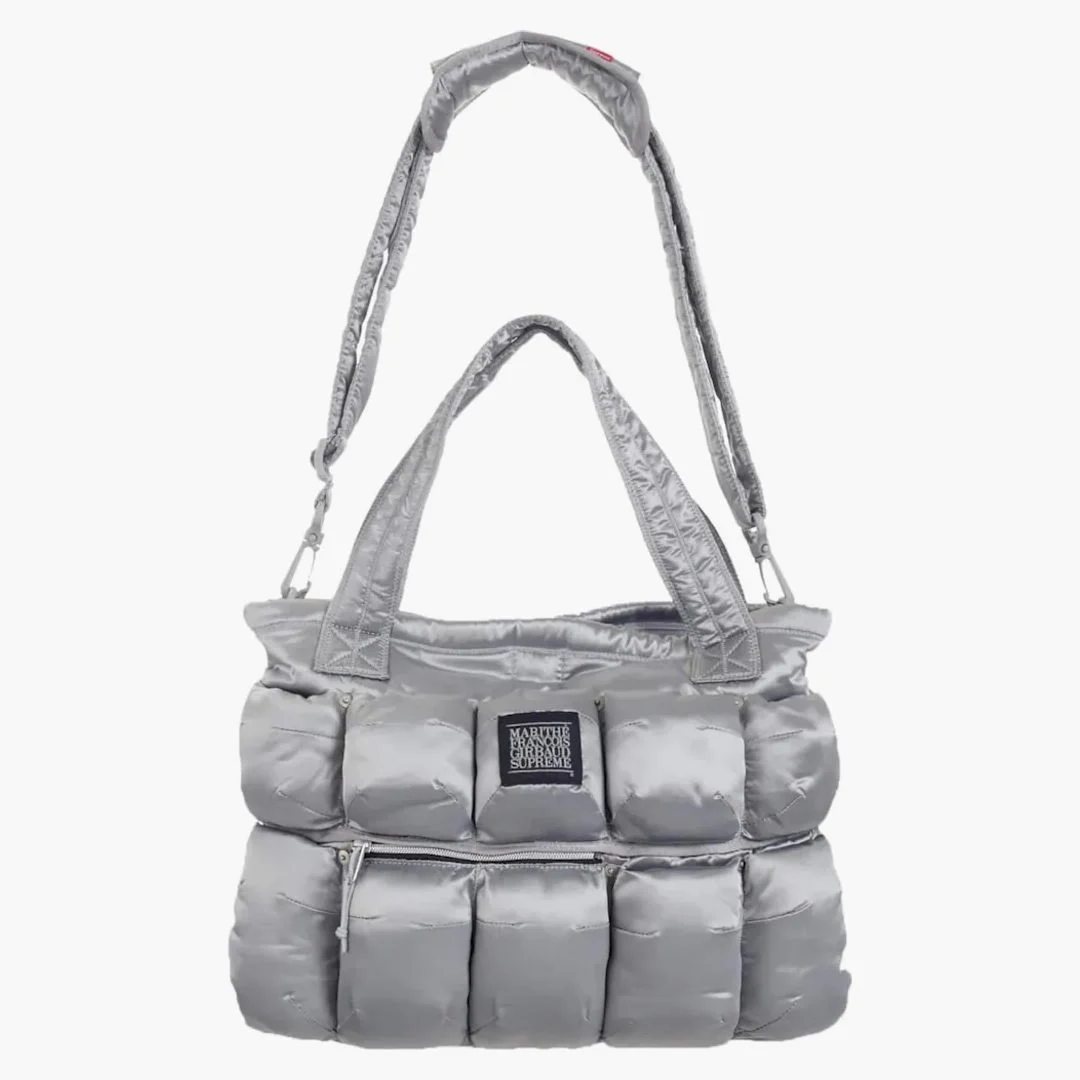Supreme Marithé + François Girbaud Pokachu Puffer Tote Bag Silver - Image 3