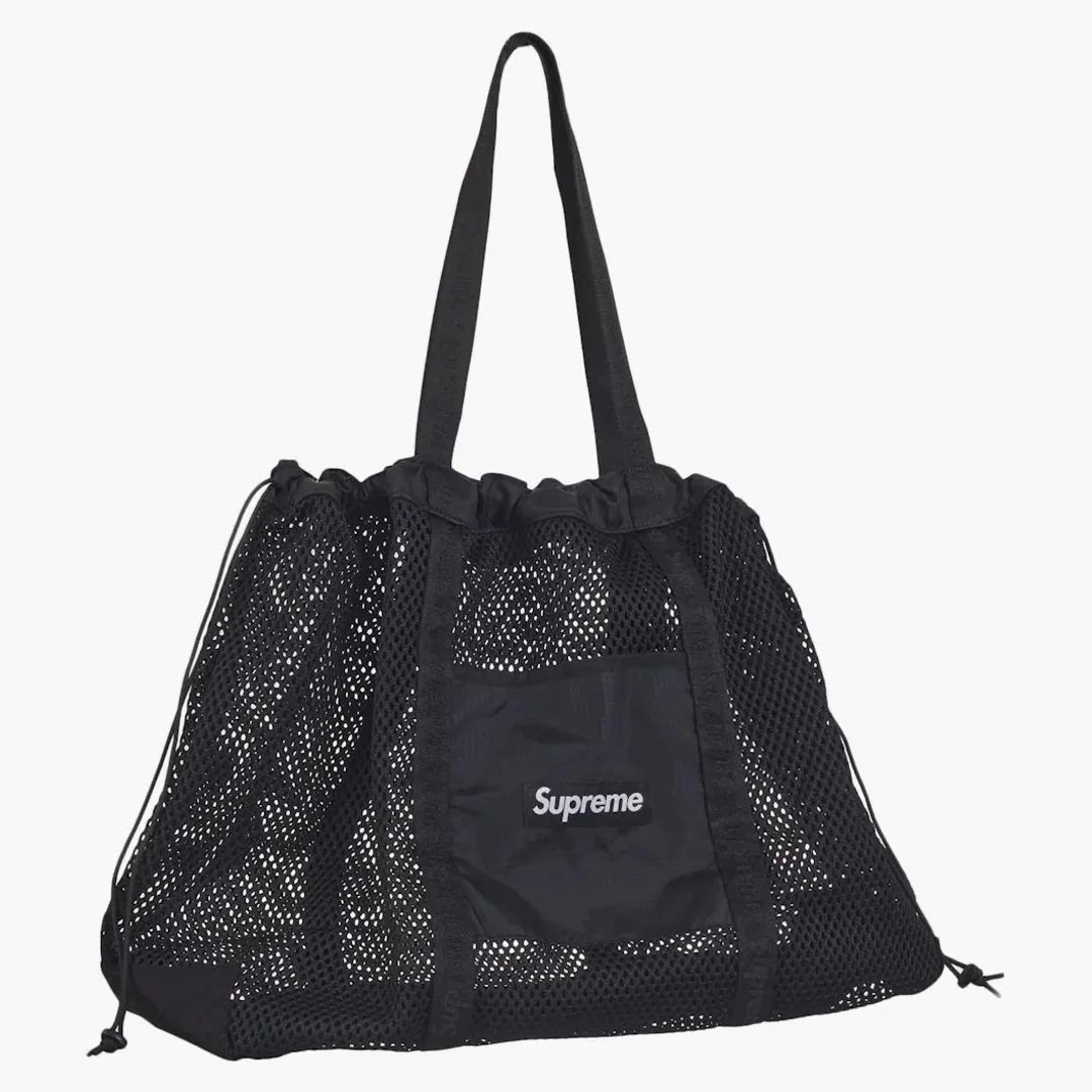 Supreme Mesh Tote Bag Black - Image 2