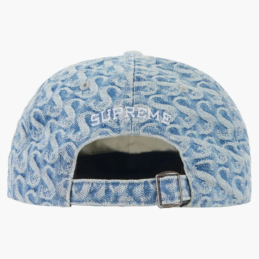 Supreme Monogram Denim 6-panel Blue - Image 2