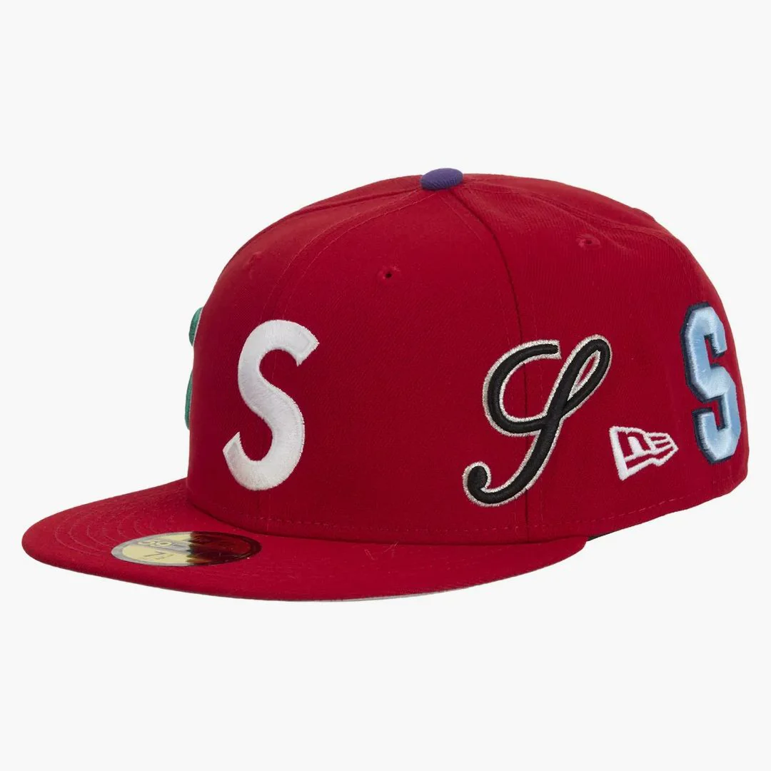 Supreme Multi S Logo New Era 59fifty Fitted Hat Red