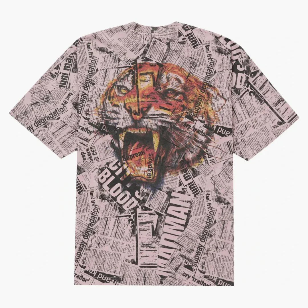 Supreme Newspaper S/s Top Pink - Image 2
