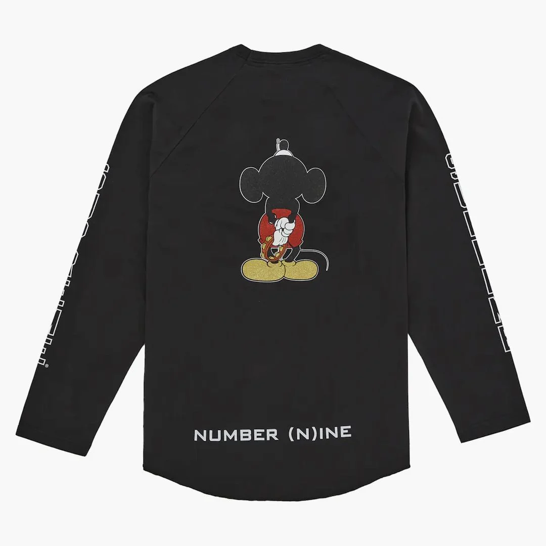 Supreme Number (n)ine Mickey Raglan L/s Top Black - Image 2