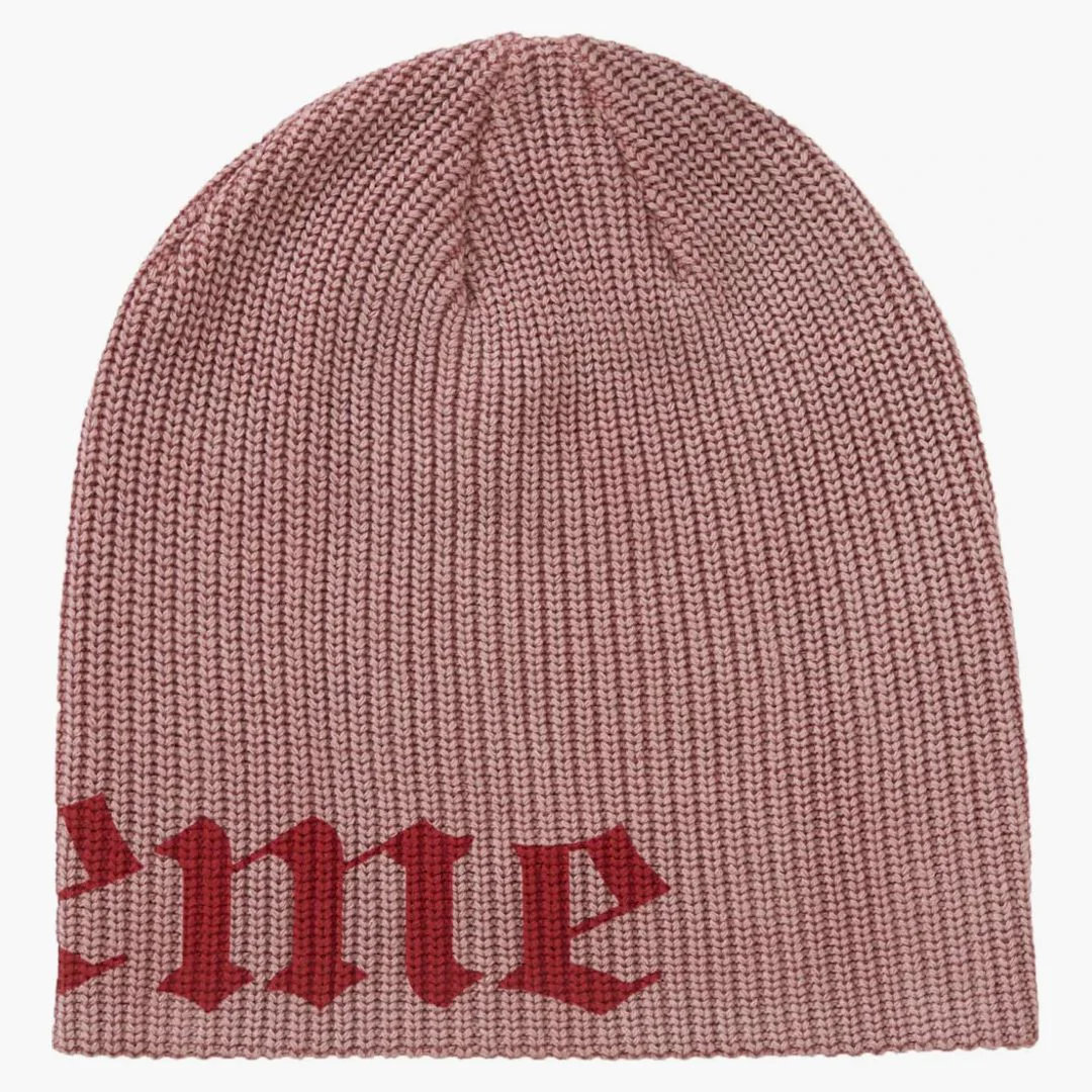 Supreme Old English Printed Beanie Red