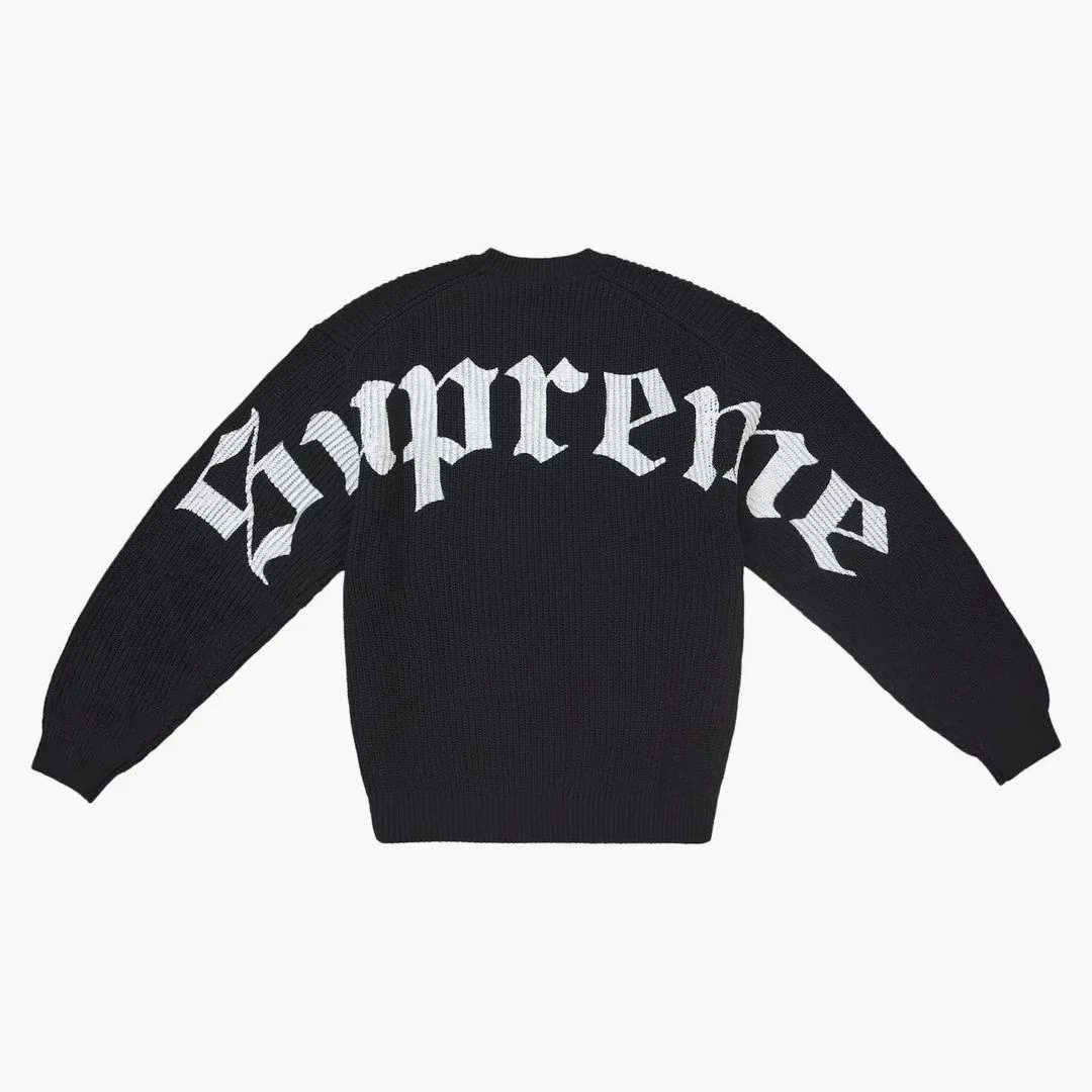 Supreme Old English Printed Sweater Black