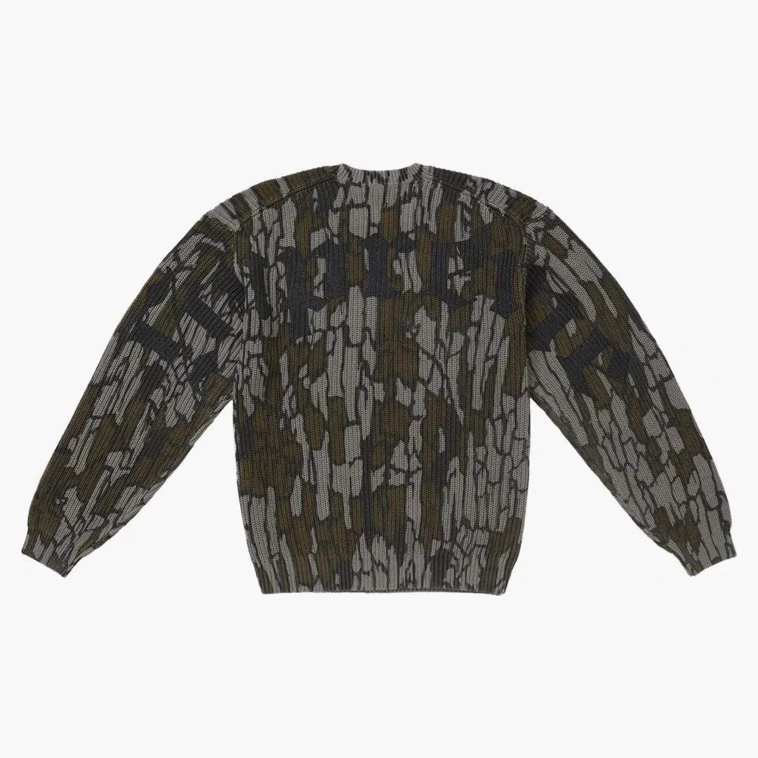 Supreme Old English Printed Sweater Mossy Oak Trebark Camo - Image 2