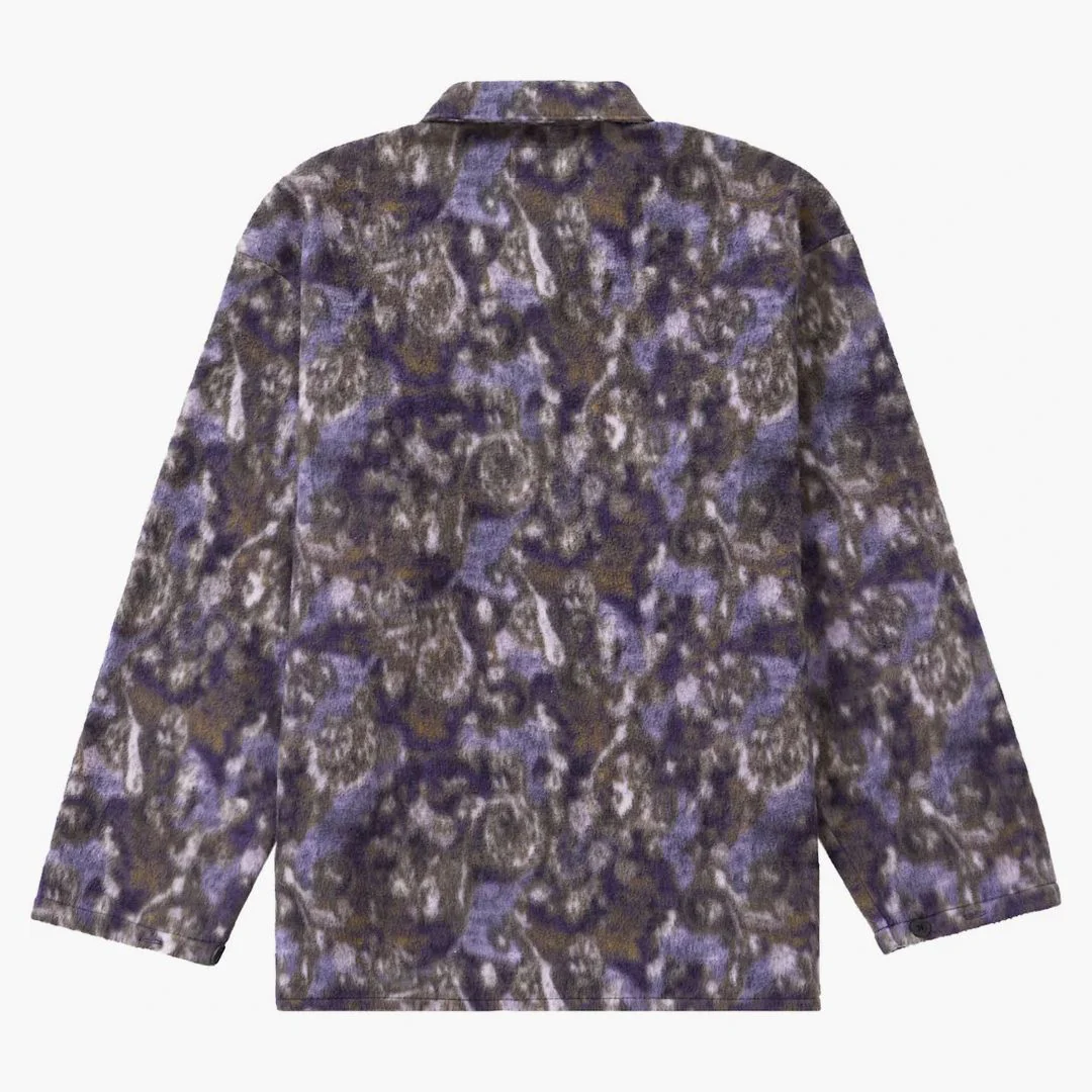 Supreme Paisley Fleece Shirt Purple - Image 2