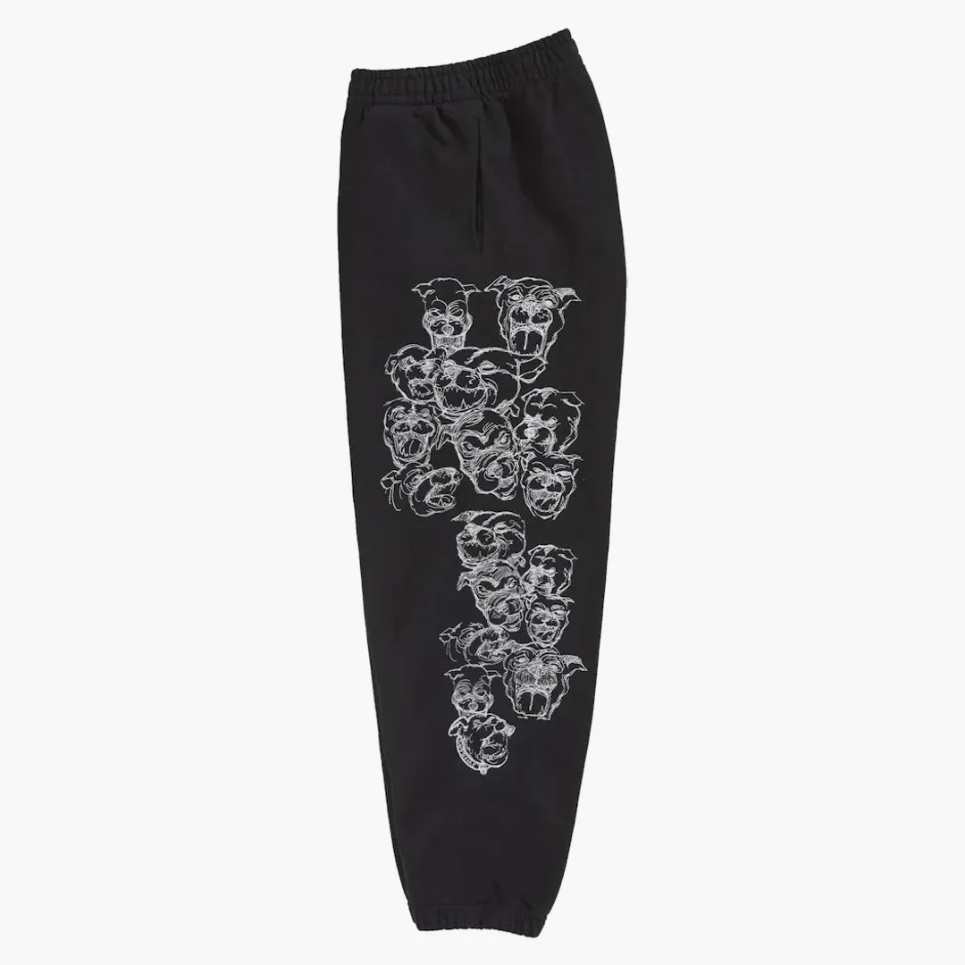 Supreme Pitbulls Embroidered Sweatpant Black - Image 3
