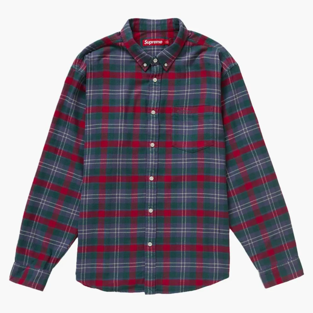 Supreme Plaid Flannel Shirt (ss24) Slate
