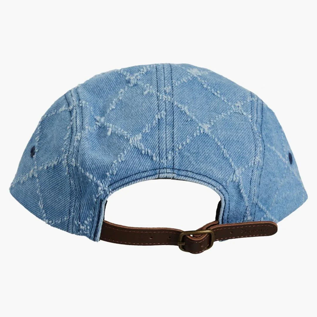Supreme Punched Denim Camp Cap Washed Indigo - Image 2
