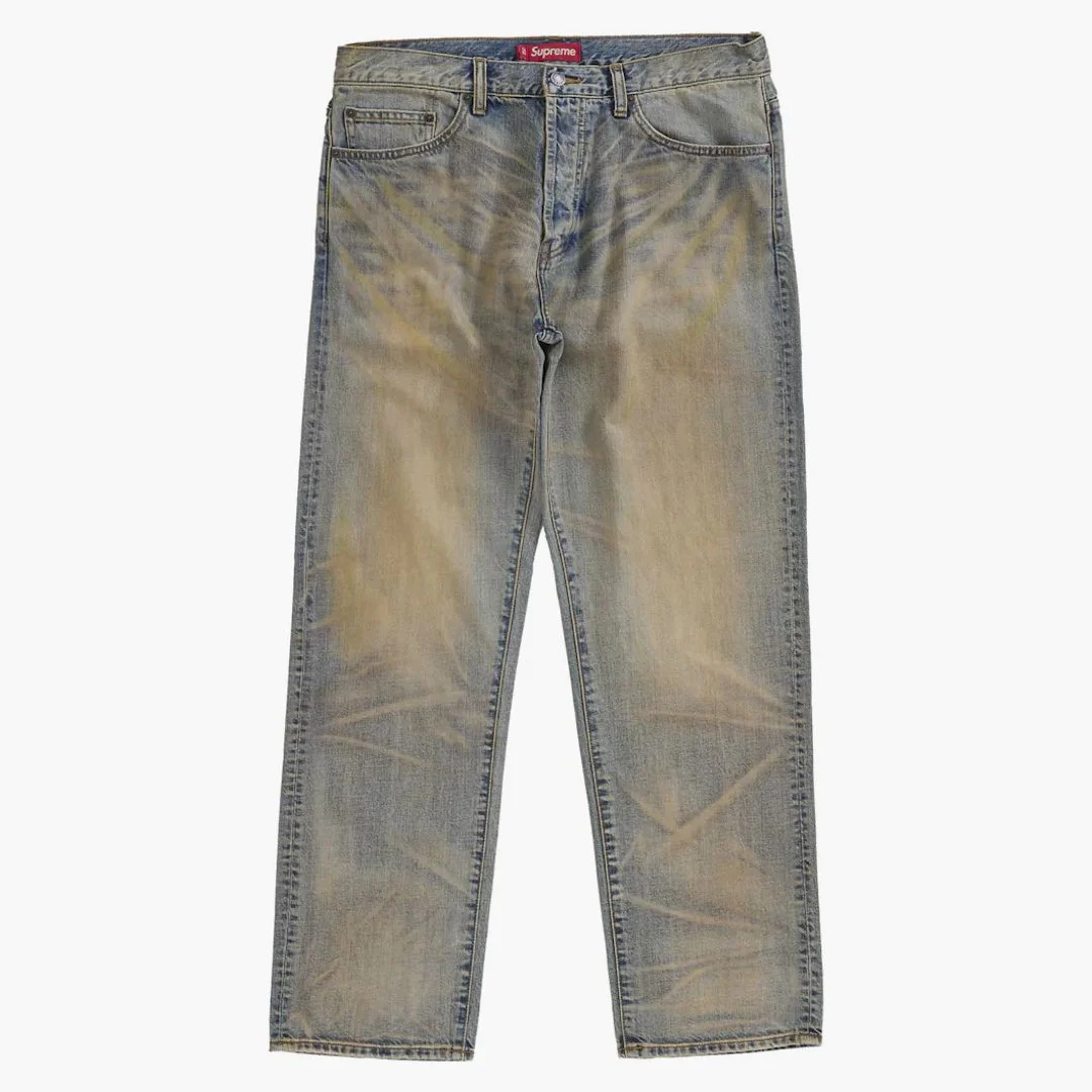 Supreme Regular Jean (fw25) Dirty Indigo