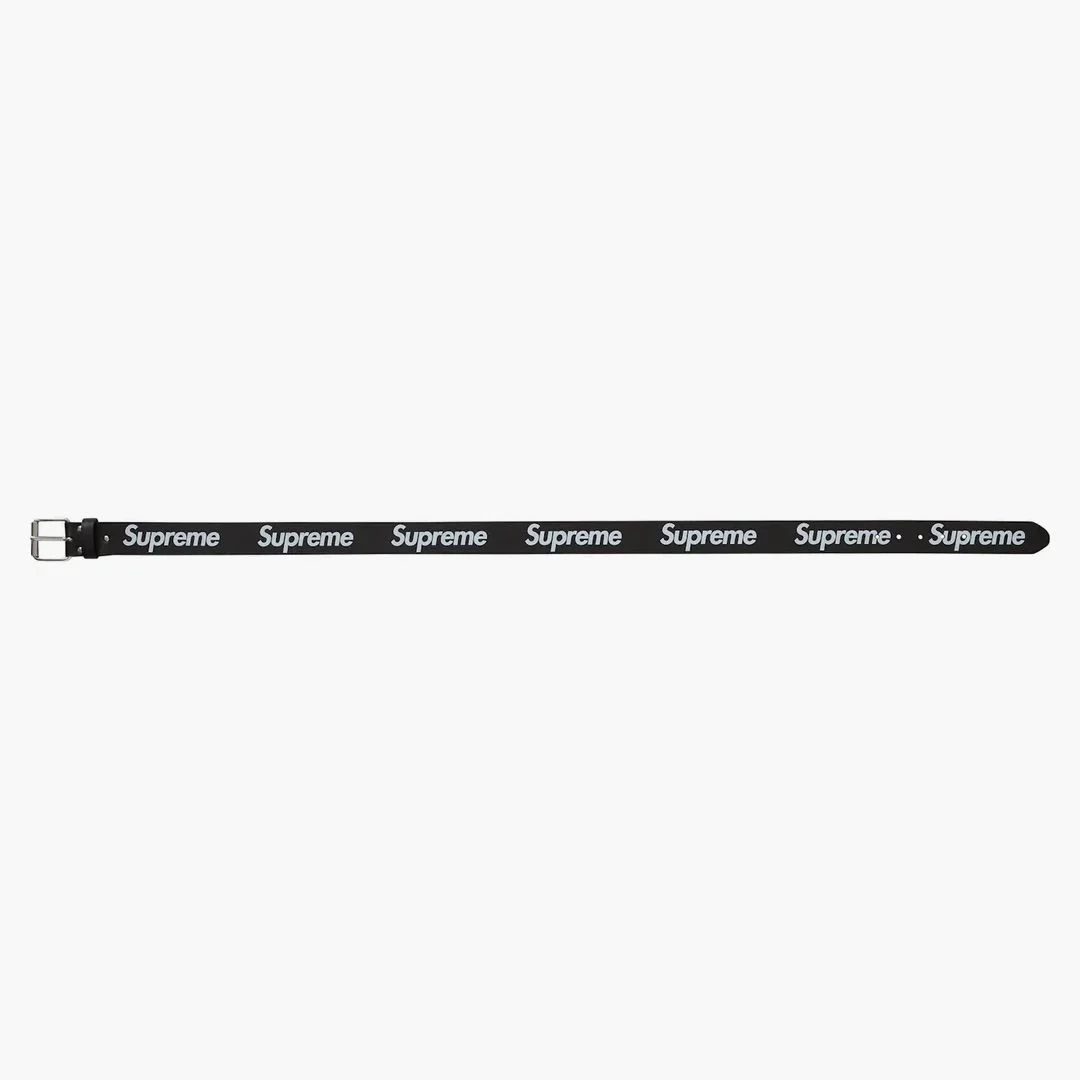 Supreme Repeat Leather Belt (ss23) Black - Image 3