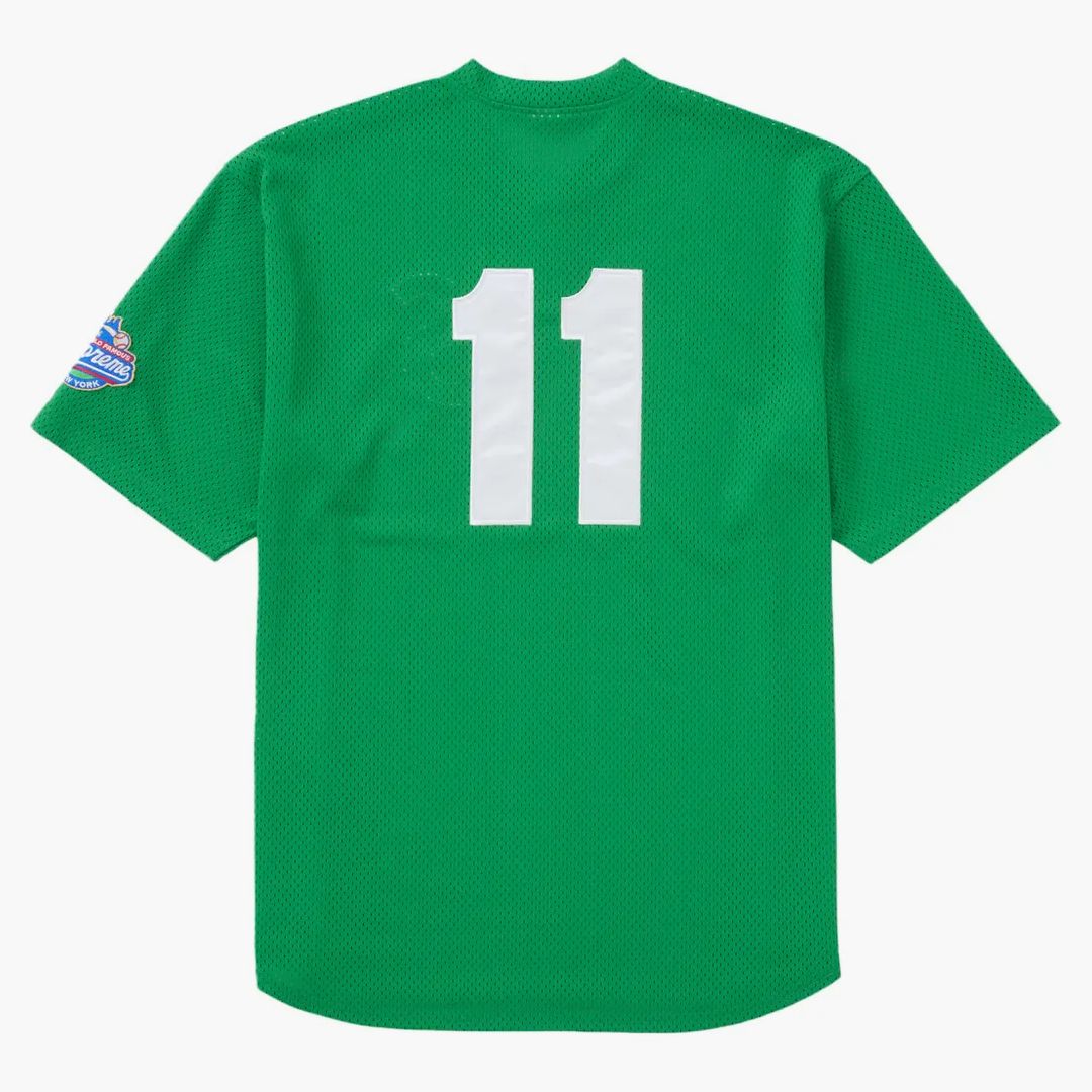 Supreme S Logo Baseball Henley (ss25) Green - Image 2