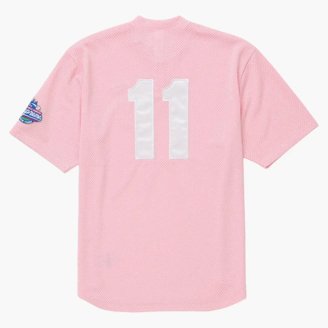 Supreme S Logo Baseball Henley (ss25) Pink - Image 2