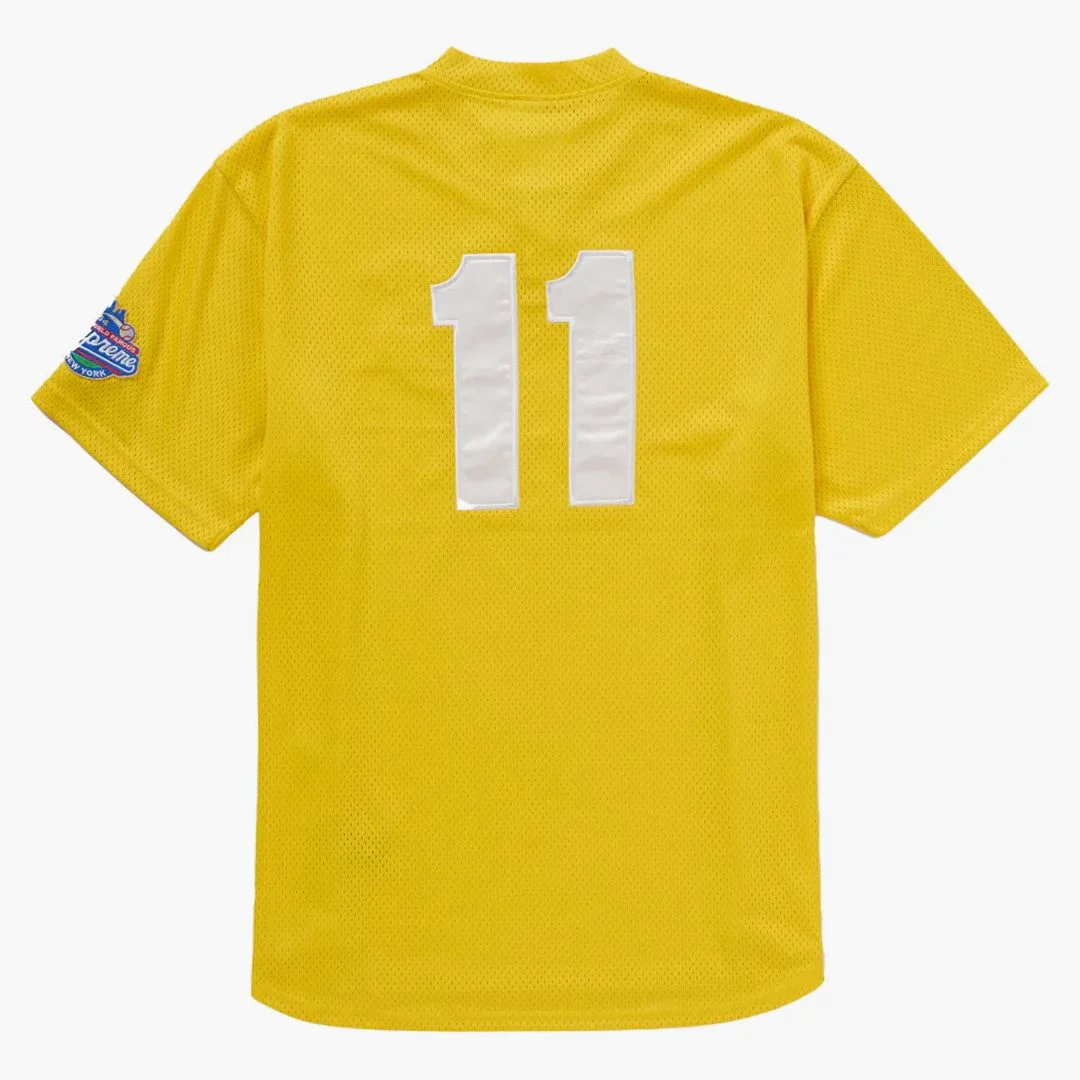 Supreme S Logo Baseball Henley Yellow - Image 2