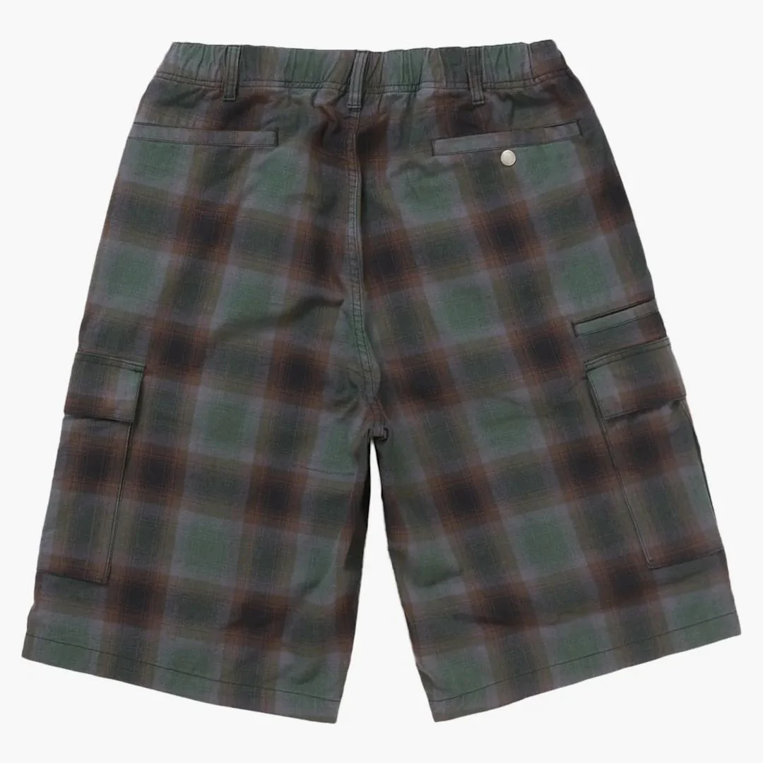 Supreme Shadow Plaid Cargo Short Green - Image 2