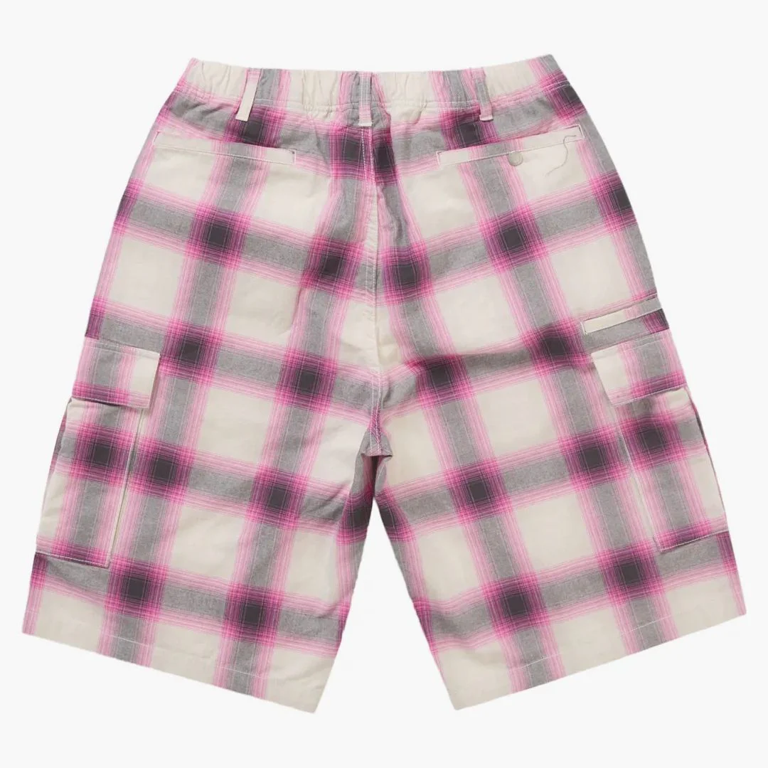 Supreme Shadow Plaid Cargo Short Pink - Image 2