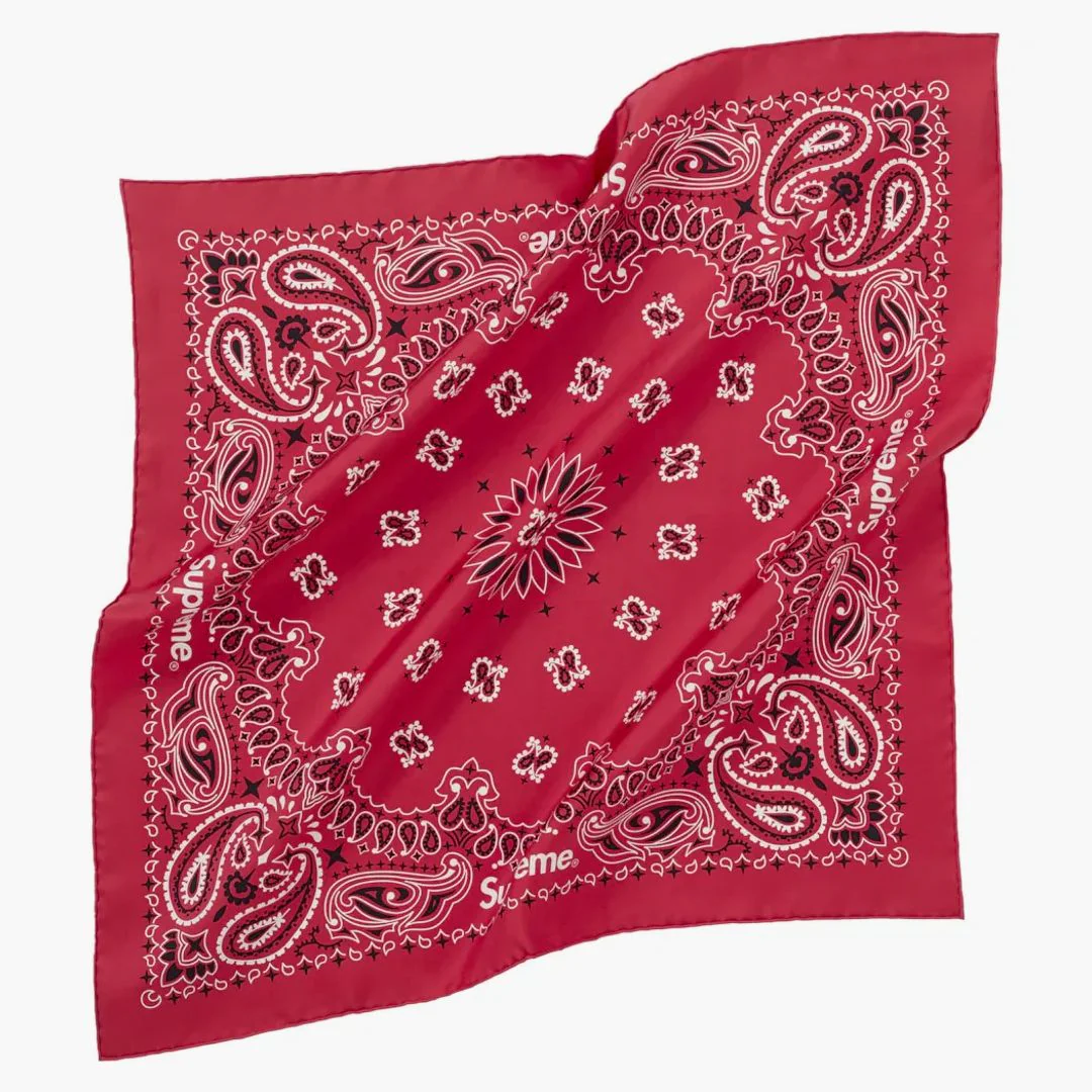 Supreme Silk Bandana Red - Image 2