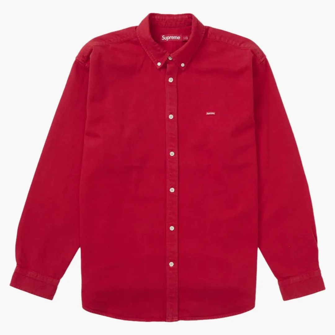 Supreme Small Box Denim Shirt (fw25) Red