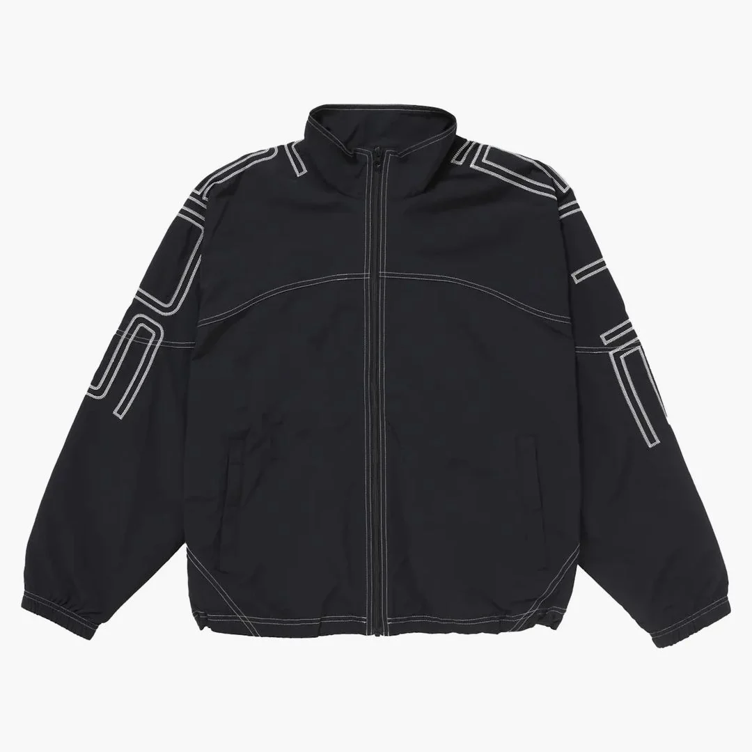 Supreme Spellout Embroidered Track Jacket (ss25) Black