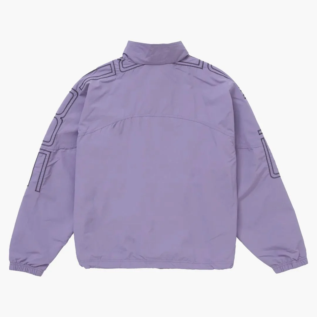 Supreme Spellout Embroidered Track Jacket (ss25) Dusty Purple - Image 3